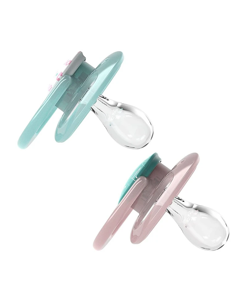 Dr. Browns Advantage Reversible Baby Pacifier, Pink, 2 Pack, 6-18m