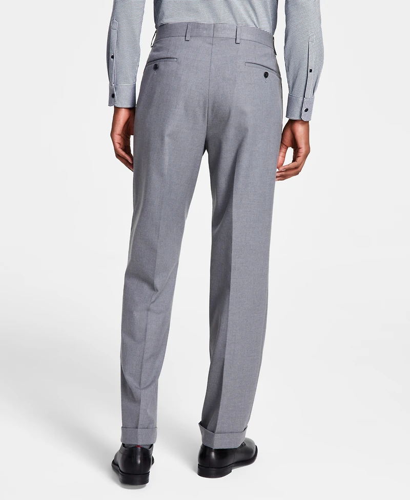 Michael Kors Men's Pleated Solid Classic Fit Pants