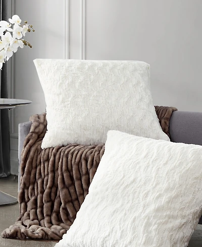 Karl Lagerfeld Paris Soft and Warm Heavenly Decorative Pillow Set, 26" x 26"