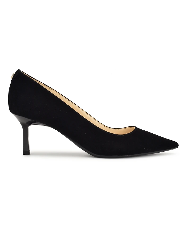 Nine West Women's Kuna 9X9 Kitten Heel Pointy Toe Dress Pumps