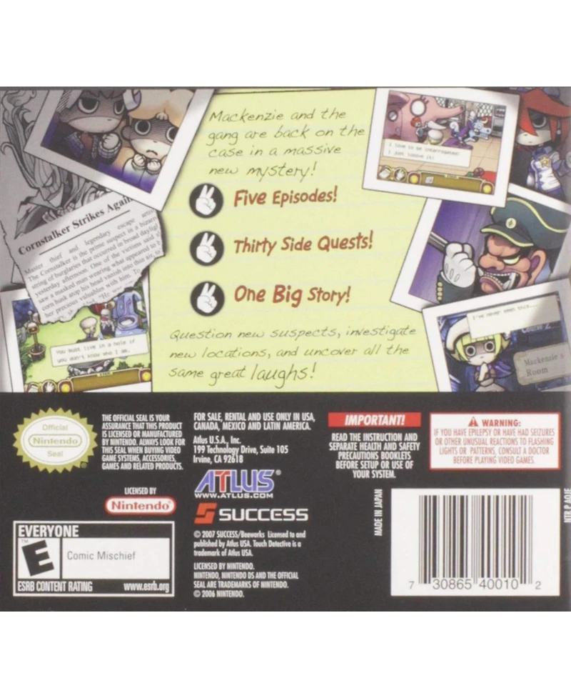 Touch Detective 2.5 - Nintendo Ds