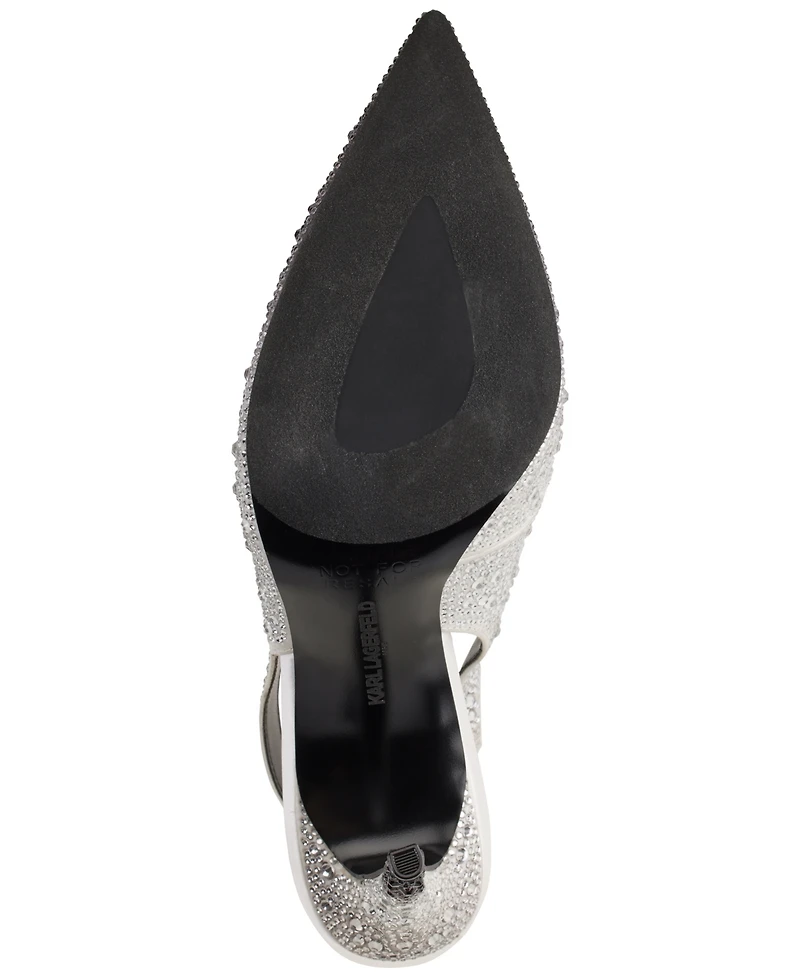 Karl Lagerfeld Paris Women's Slip-On Pointed-Toe Slingback Pumps