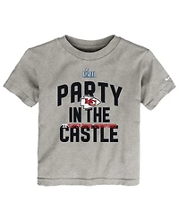 Toddler Boys and Girls Nike Heather Gray Kansas City Chiefs Super Bowl Lvii Champions Parade T-shirt