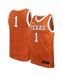 Men's and Women's Nike Texas Orange Longhorns Replica Basketball Jersey