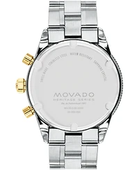Movado Men's Calendoplan S Swiss Quartz Chronograph Two Tone Stainless Steel Watch 42mm