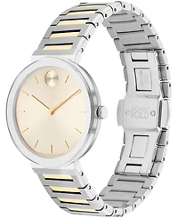 Movado Women's Bold Horizon Swiss Quartz Two Tone Stainless Steel Watch 34mm