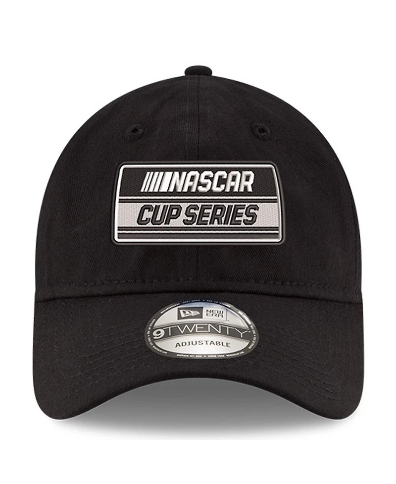 Men's New Era Black Nascar Cup Series Logo Enzyme Washed 9TWENTY Adjustable Hat