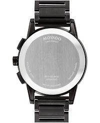 Movado Men's Museum Sport Swiss Quartz Chronograph Black Pvd Watch 43mm