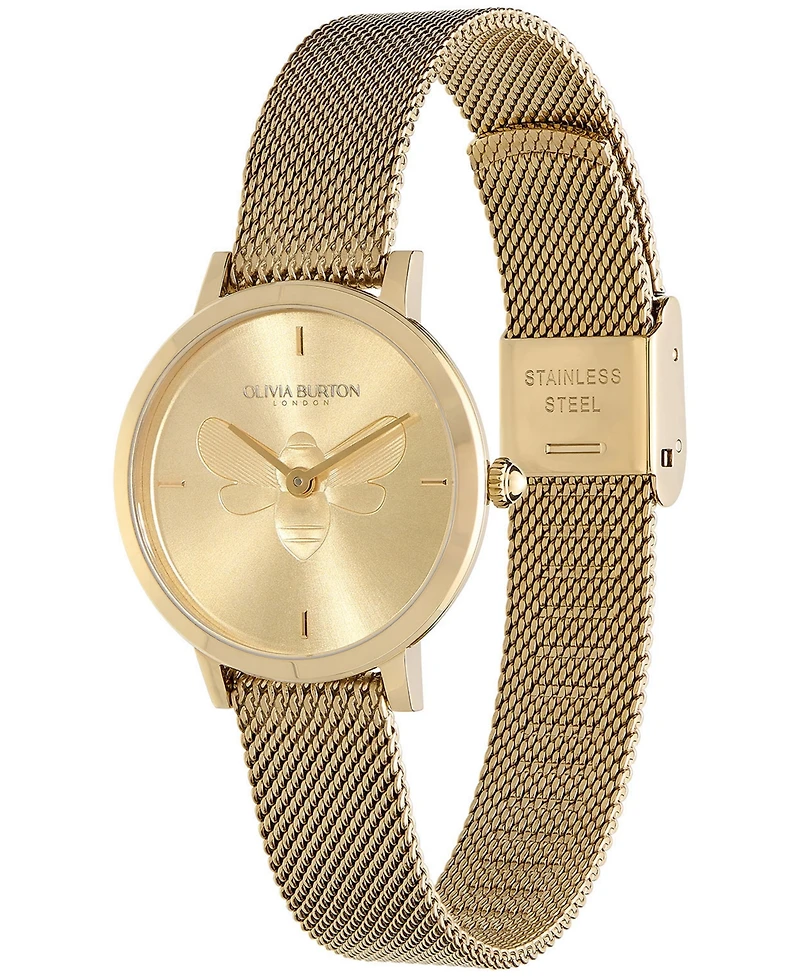 Olivia Burton Women's Ultra Slim Bee Gold-Tone Steel Watch 28mm