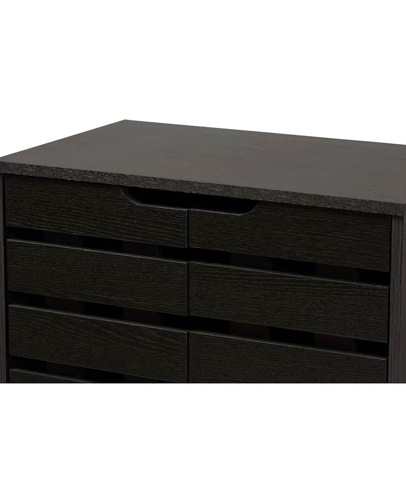 Baxton Studio Ernest Modern and Contemporary 38.4" Finished Wood 2-Door Shoe Storage Cabinet