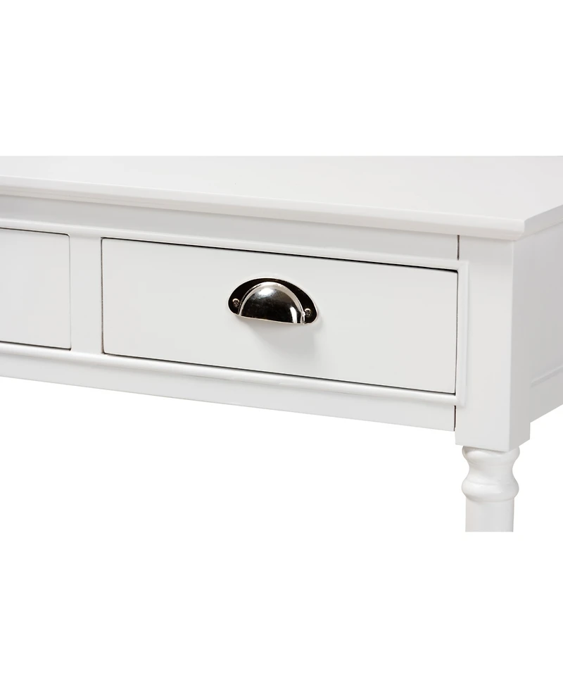 Baxton Studio Garvey French Provincial Finished Wood 3-Drawer Entryway Console Table
