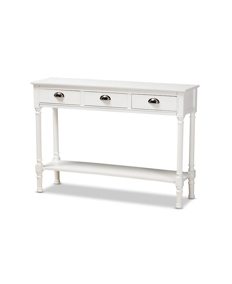 Baxton Studio Garvey French Provincial Finished Wood 3-Drawer Entryway Console Table