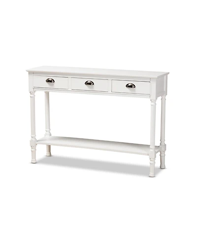 Baxton Studio Garvey French Provincial Finished Wood 3-Drawer Entryway Console Table