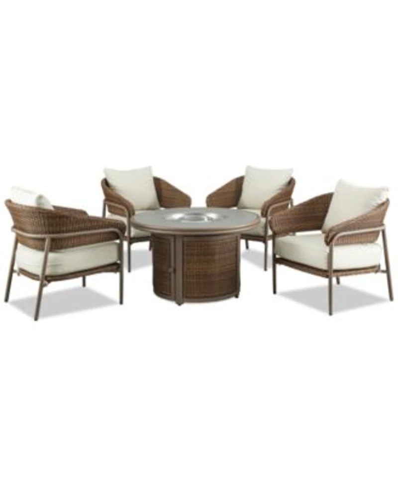 Closeout Skyview Outdoor Fire Chat Set Collection