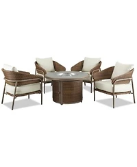 Closeout Skyview Outdoor Fire Chat Set Collection