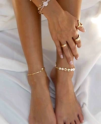 Ettika Simple Gold Plated Chain Anklet