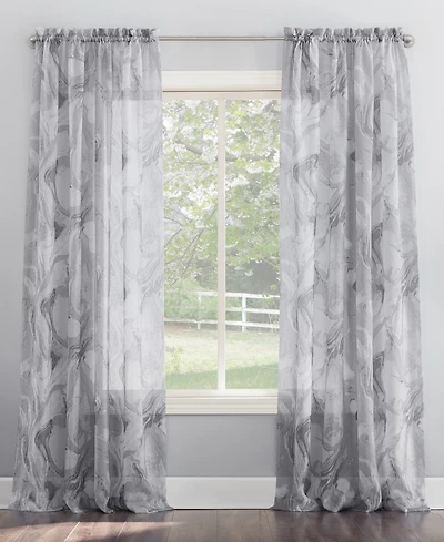 Cristo Crushed Sheer Voile Rod Pocket Curtain Panel
