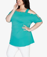 Belldini Plus Cold Shoulder Top
