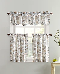 Signy Jacobean Pattern Semi-Sheer Rod Pocket Kitchen Curtain Valance