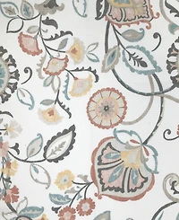 Signy Jacobean Pattern Semi-Sheer Rod Pocket Kitchen Curtain Valance