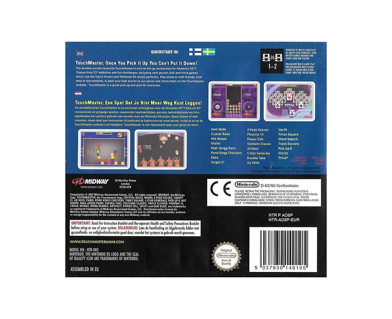 Midway Entertainment Touchmaster - Nintendo Ds