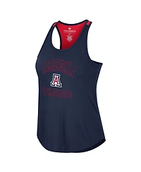 Women's Colosseum Navy Arizona Wildcats 10 Days Racerback Scoop Neck Tank Top