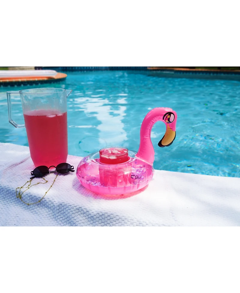 PoolCandy Glitter Flamingo Drink Float 2 Piece Pack Set
