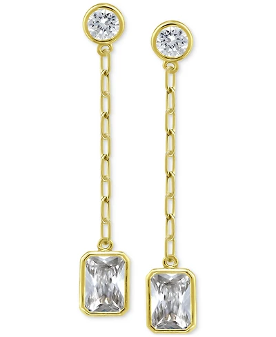 Giani Bernini Cubic Zirconia Chain Drop Earrings, Created for Macy's