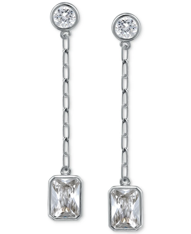 Giani Bernini Cubic Zirconia Chain Drop Earrings, Created for Macy's