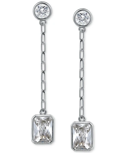 Giani Bernini Cubic Zirconia Chain Drop Earrings, Created for Macy's