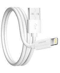 Overtime Apple MFi Certified iPhone 11/Xr/Se/10/8 4ft Charging Cable | Usb to Lightning Cable for iPhone - White
