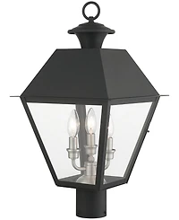 Livex Wentworth 3 Light Outdoor Post Top Lantern