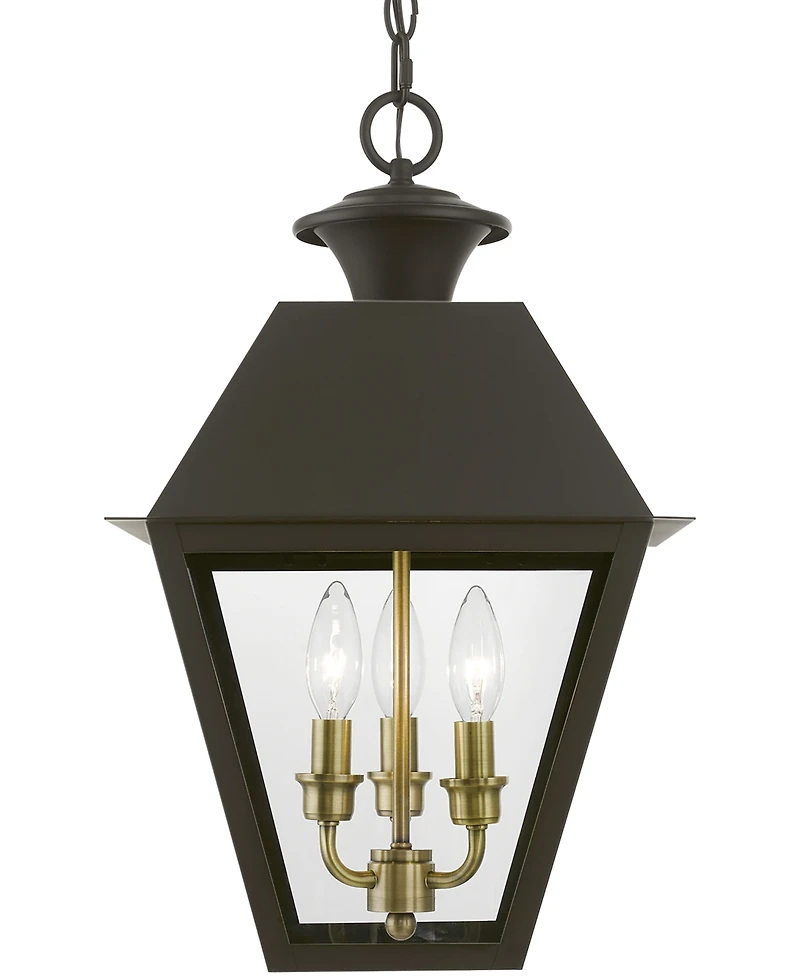 Livex Wentworth 3 Light Outdoor Large Pendant Lantern