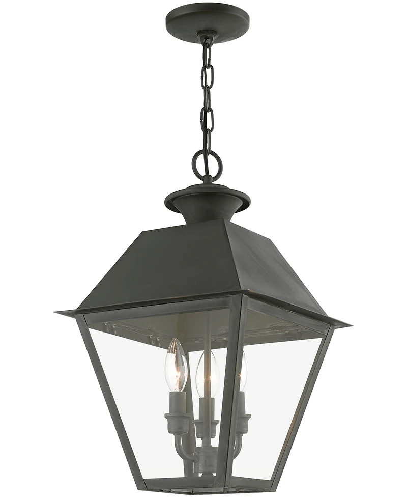 Livex Wentworth 3 Light Outdoor Large Pendant Lantern