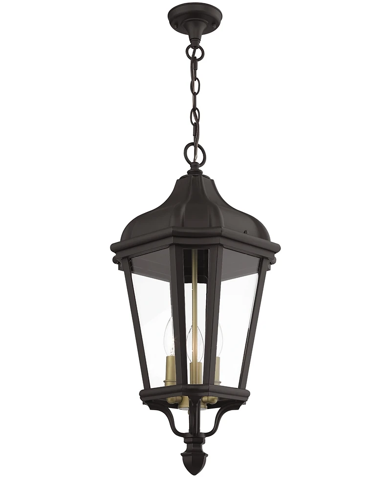 Livex Morgan 3 Light Outdoor Pendant Lantern