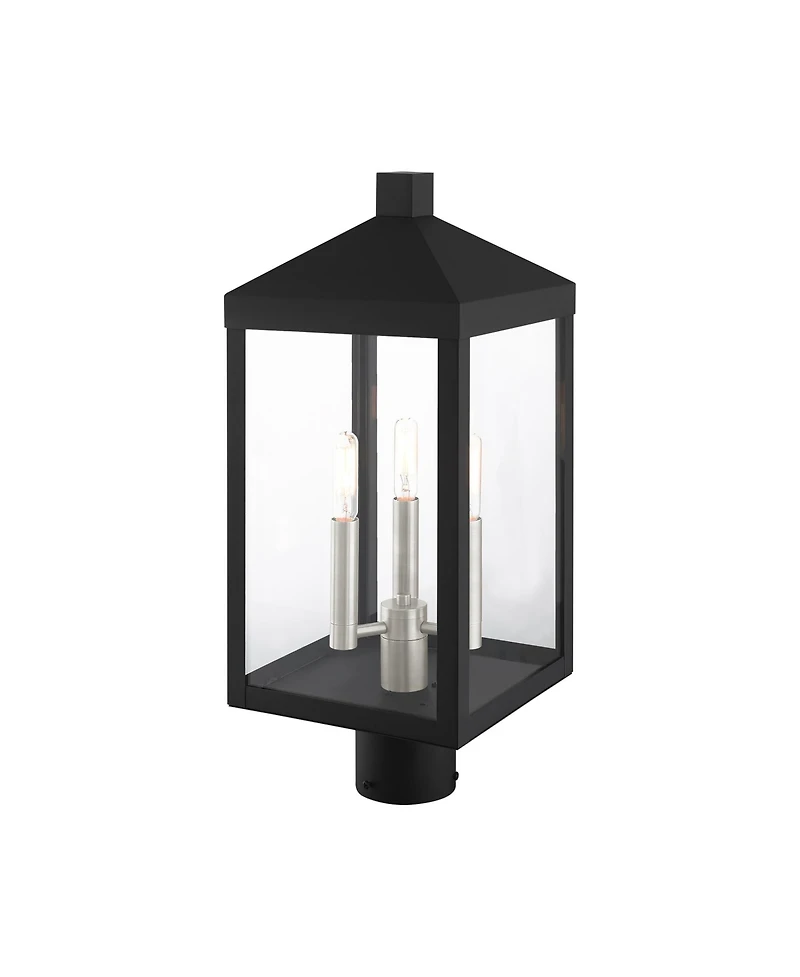 Livex Nyack 3 Light Outdoor Post Top Lantern