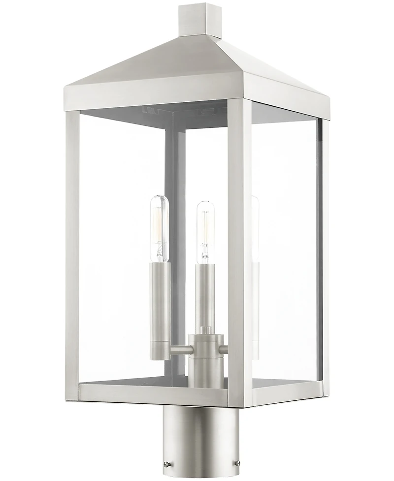 Livex Nyack 3 Light Outdoor Post Top Lantern