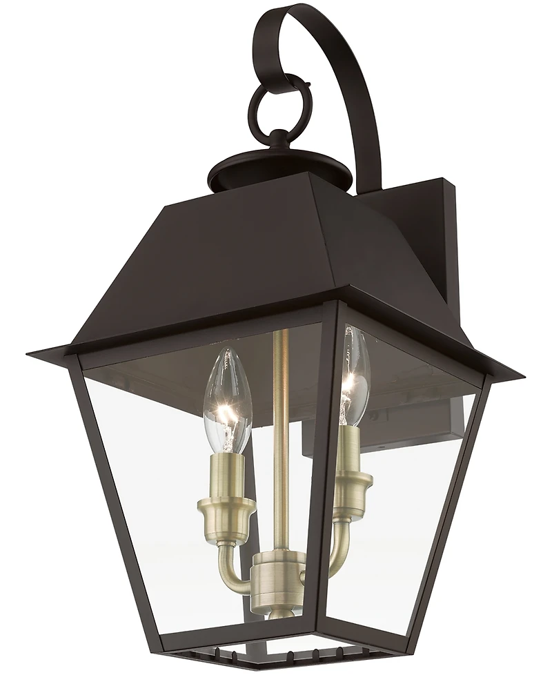 Livex Wentworth 2 Light Outdoor Medium Wall Lantern