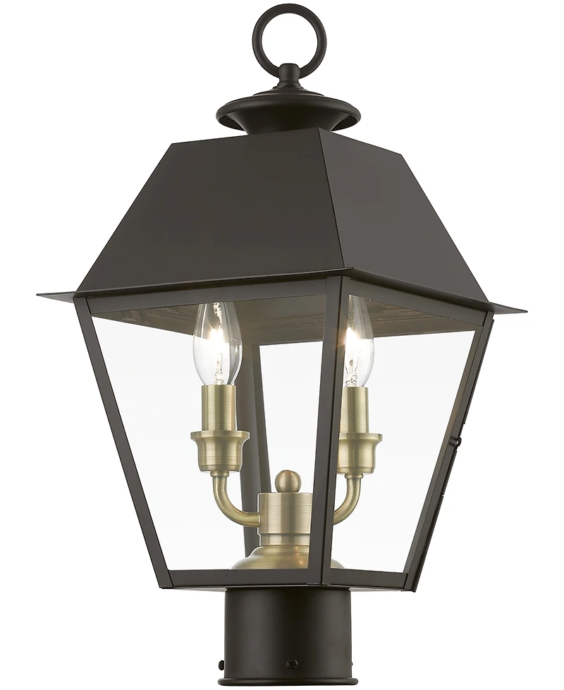 Livex Wentworth 2 Light Outdoor Medium Post Top Lantern