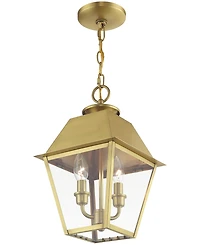 Livex Wentworth 2 Light Outdoor Medium Pendant Lantern