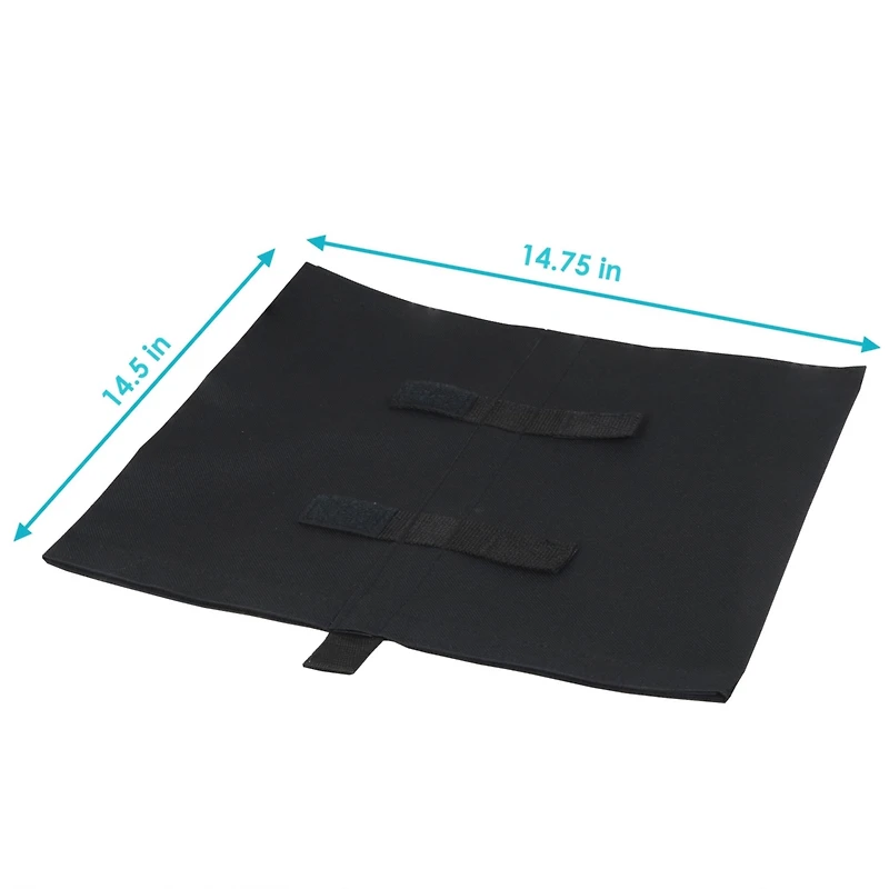 Sunnydaze Decor Polyester Sandbag Canopy Weights - Fillable Canopy Anchors - Easy to Attach - Set of 4 - Black