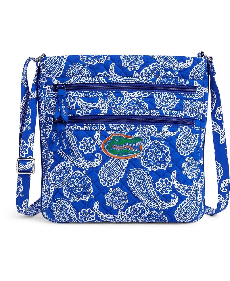 Women's Vera Bradley Royal Florida Gators Iconic Triple-Zip Bandana Hipster Crossbody Purse