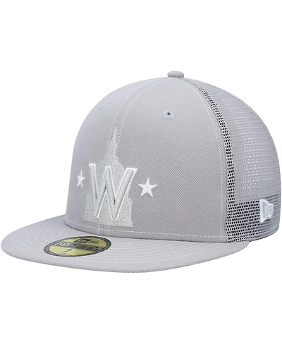 Men's New Era Gray Washington Nationals 2023 On-Field Batting Practice 59FIFTY Fitted Hat