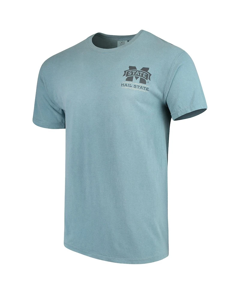 Men's Blue Mississippi State Bulldogs Scenery Comfort Colors T-shirt