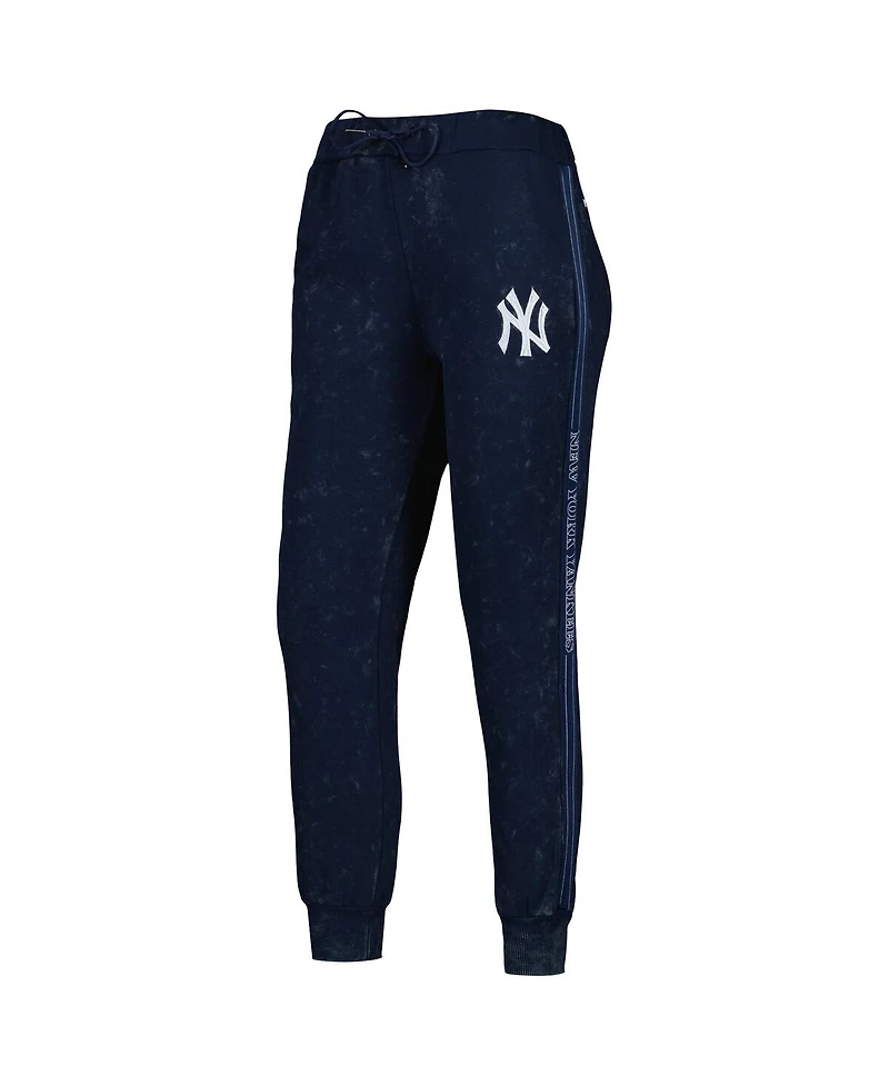 Women's The Wild Collective Navy New York Yankees Marble Jogger Pants