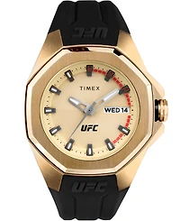 Timex Ufc Men's Quartz Pro Silicone Black Watch, 44mm