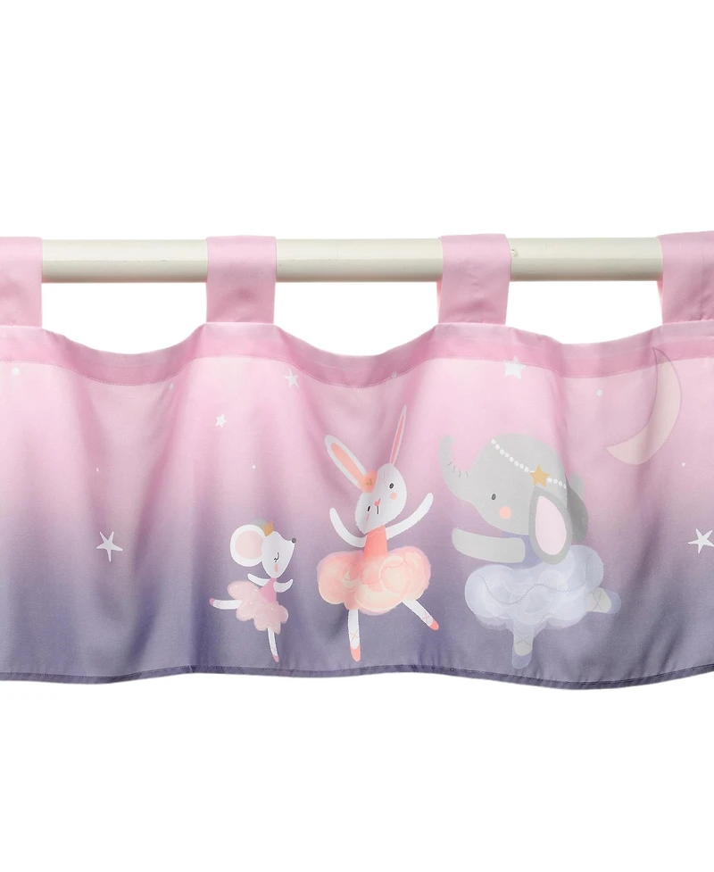 Bedtime Originals Tiny Dancer Ballet Animals Window Valance - Pink/Purple