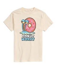 Airwaves Men's SpongeBob Donut Worry Short Sleeve T-shirt