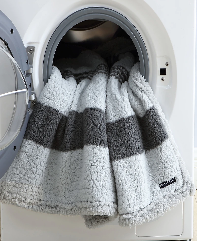 Nautica Saltmarsh Sherpa Throw, 60" x 50"
