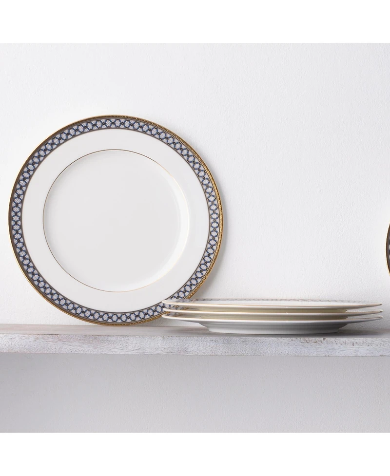 Noritake Blueshire Set of 4 Dinner Plates, Service For 4